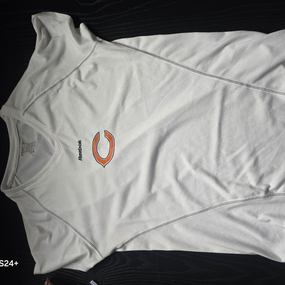Reebok Men's Tee in White with Orange Emblem